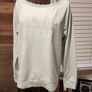Pink VS Sea you never sweatshirt with open back Hole Women Size‎ XS Light Green